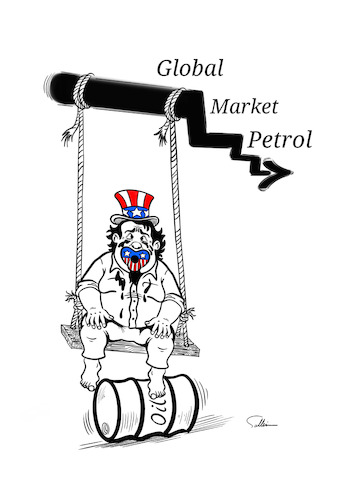 Cartoon: Petrol (medium) by sally cartoonist tagged international,economy,finances,environment,politicians,energy,conflicts,war,usa,petrol,magazine,book,newspaper,caricature,international,economy,finances,environment,politicians,energy,conflicts,war,usa,petrol,magazine,book,newspaper,caricature
