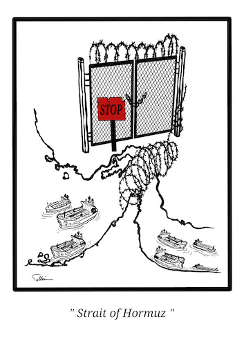 Cartoon: Strait of Hormuz (medium) by sally cartoonist tagged hormuz,crisis,national,international,military,world,terrorism,finances,economy,jobs,social,historical,other,conflicts,war,politicians,parties,energy,usa,iran,caricature,news,hormuz,crisis,national,international,military,world,terrorism,finances,economy,jobs,social,historical,other,conflicts,war,politicians,parties,energy,usa,iran,caricature,news