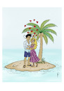 Cartoon: Love Island (small) by sally cartoonist tagged lovers,love,island,sea,friendship