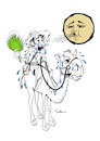 Cartoon: Temperatures (small) by sally cartoonist tagged temperature,weather,environment,planet,human,animals,climate,universe