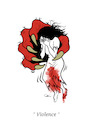 Cartoon: Violence (small) by sally cartoonist tagged violence psychology psychiatry hate conflict