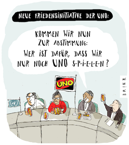 Cartoon: Neue Friendensinitiative (medium) by ALIS BRINK tagged frieden,uno,un,krieg,verhandlung,abstimmung,karten,spielen,kartenspielen,gesellschaftsspiel,unites,nations,karikatur,cartoon,frieden,uno,un,krieg,verhandlung,abstimmung,karten,spielen,kartenspielen,gesellschaftsspiel,unites,nations,karikatur,cartoon