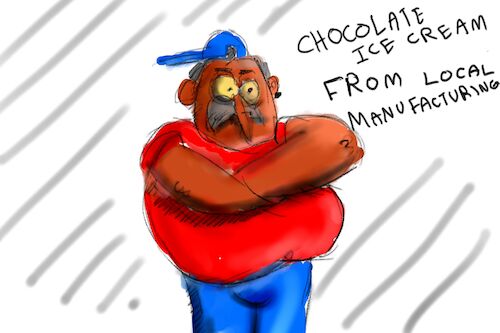 Cartoon: The chocolate ice cream (medium) by sal tagged cartoons,sal