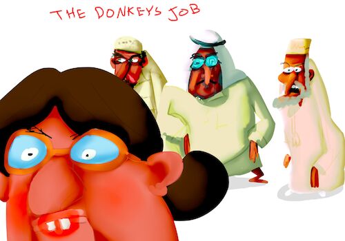 Cartoon: THE DONKEYS JOB (medium) by sal tagged cartoon