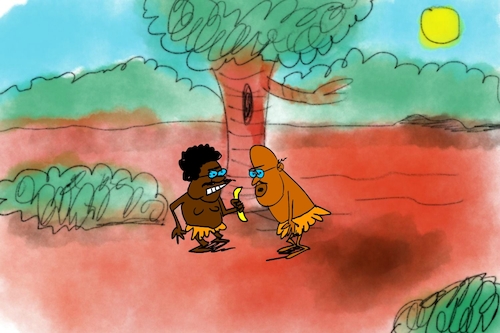 Cartoon: banana issue part3 (medium) by sal tagged cartoon,sal