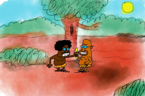 Cartoon: banana issue part3 (medium) by sal tagged cartoon,sal