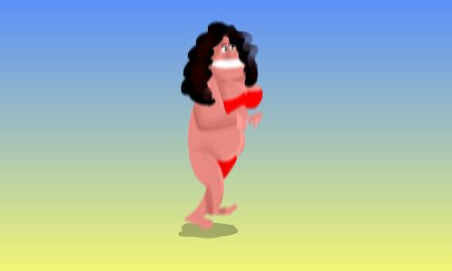 Cartoon: lady dancing at the beach (medium) by sal tagged cartoon,animatic