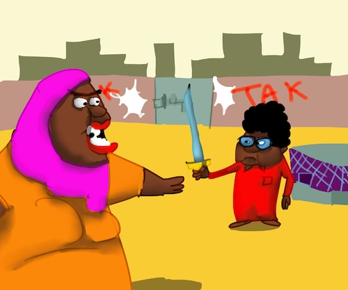 Cartoon: THE NAUGHTY BOY (medium) by sal tagged cartoon
