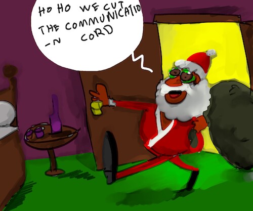 Cartoon: what just did santa cluas find (medium) by sal tagged cartoon,santa,claus,christmas,fun,sal