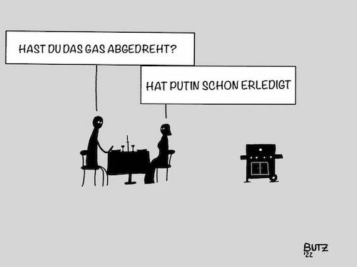 Cartoon: Gasgrill (medium) by Butz tagged gasgrill,putin,politik,grillen,lieferung,agestellt