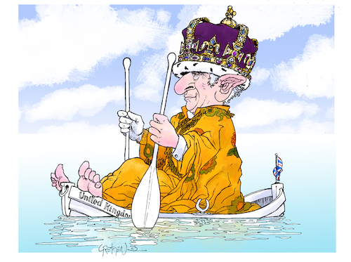 Cartoon: King Charles (medium) by Grethen tagged uk,brexit,charles,king