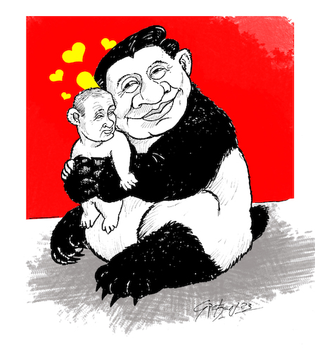 Cartoon: Trans-Love (medium) by Grethen tagged china,xi,jinping,putin