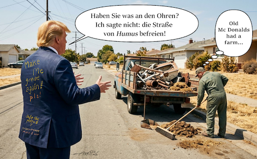 Cartoon: Mist-Verständnis (medium) by Arni tagged hormus,street,mist,kacke,straße,strasse,räumen,säubern,clean,waffen,schiffe,schutz,zusage,forderung,einbeziehen,öl,gas,rohstoffe,raffinerie,tanker,angriff,flugzeug,bomber,jäger,eu,usa,donald,trump,iran,golf,hormus,street,mist,kacke,straße,strasse,räumen,säubern,clean,waffen,schiffe,schutz,zusage,forderung,einbeziehen,öl,gas,rohstoffe,raffinerie,tanker,angriff,flugzeug,bomber,jäger,eu,usa,donald,trump,iran,golf