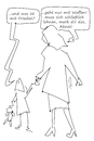 Cartoon: Friedensgespräch 1 (small) by Arni tagged friede,frieden,eu,mutter,tochter,sohn,kind,eltern,bewusstsein,waffen,krieg,aufrüstung,lobby,gewinne,umsätze,aknes,agnes