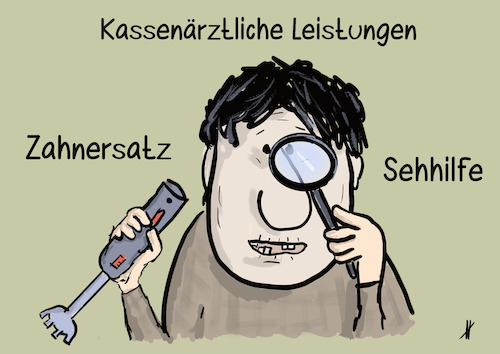 Cartoon: Gesundheitsreform (medium) by Gabi Horvath tagged einsparung,gesetzliche,krankenkasse,krankenversicherung,kürzung,gesundheitsreform,beitragserhöhung,patienten,gkv,warken,arzt,ärzte,gesundheitssystem,lupe,pürierstab,einsparung,gesetzliche,krankenkasse,krankenversicherung,kürzung,gesundheitsreform,beitragserhöhung,patienten,gkv,warken,arzt,ärzte,gesundheitssystem