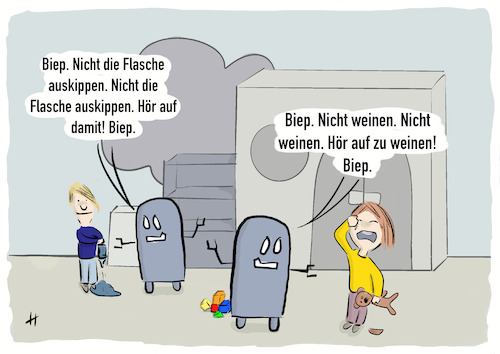 Cartoon: Qualifizierte Kita-Helfer (medium) by Gabi Horvath tagged personalmangel,fachkräftemangel,kita,kindergarten,kindertagesstätte,krankenstand,kinderbetreuung