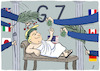Cartoon: G7 Gipfel 2025 (small) by Gabi Horvath tagged trump,usa,g7,gipfel,kanada,eklat,verhindern
