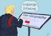Cartoon: Widerrufsbutton (small) by Gabi Horvath tagged usa,trump,iran,gespräche,verschoben,online,shops,widerruf,widerrufsbutton,widerufsrecht