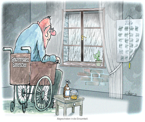 Cartoon: Abgeschoben (medium) by Ritter-Cartoons tagged seniorenheime,einsamkeit,pressekarikaturen,und,cartoons,von,berthold,ritter,facebook,seite,ritterkarikaturen,seniorenheime,einsamkeit,pressekarikaturen,und,cartoons,von,berthold,ritter,facebook,seite,ritterkarikaturen
