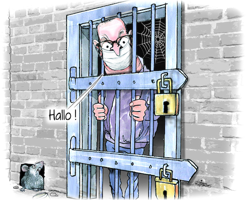 Cartoon: Der Mann mit der Maske (medium) by Ritter-Cartoons tagged jens,spahn,der,jens,spahn