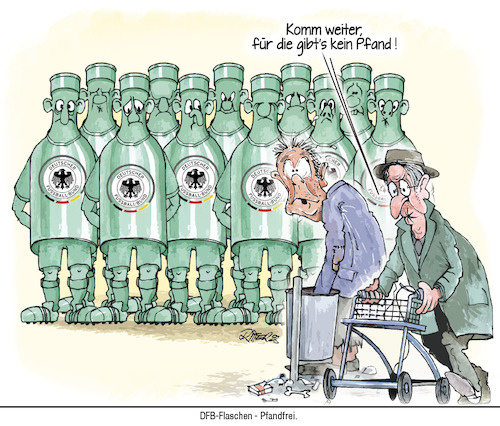 Cartoon: DFB-Flaschen (medium) by Ritter-Cartoons tagged fußball