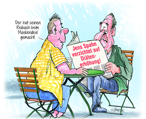Cartoon: Diätenerhöhung (medium) by Ritter-Cartoons tagged jens,spahn,cdu,diätenerhöhung,pressekarikaturen,und,cartoons,von,berthold,ritter,facebook,seite,ritterkarikaturen,jens,spahn,cdu,diätenerhöhung,pressekarikaturen,und,cartoons,von,berthold,ritter,facebook,seite,ritterkarikaturen