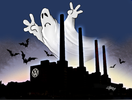 Cartoon: Geisterstunde (medium) by Ritter-Cartoons tagged volkswagen