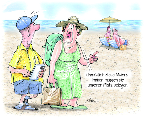 Cartoon: Gran Canaria (medium) by Ritter-Cartoons tagged deutsche,winterurlauber,kanaren,strand,urlaub,deutsche,winterurlauber,kanaren,strand,urlaub