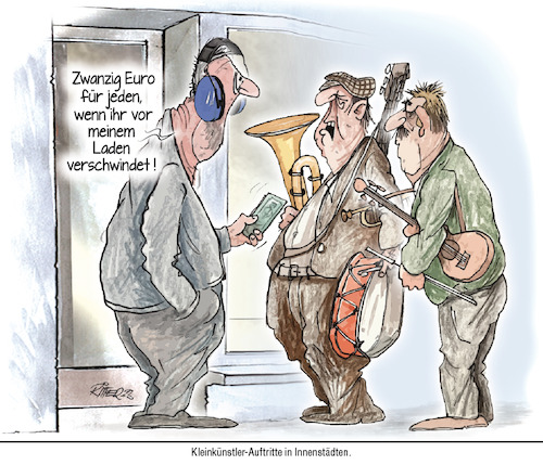Cartoon: Kleinkünstler (medium) by Ritter-Cartoons tagged für,jeden,20,euro,auf,die,kralle