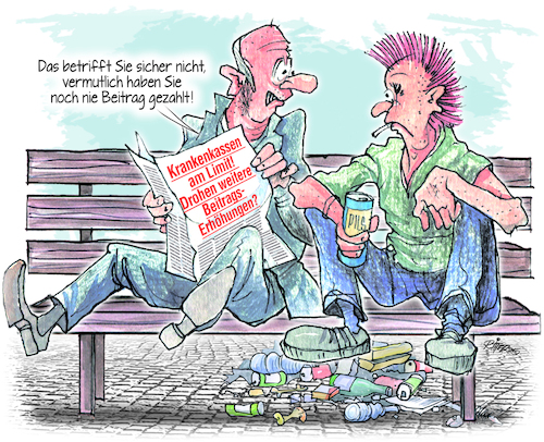 Cartoon: Krankenkassen am Limit (medium) by Ritter-Cartoons tagged krankenkassen,krankenkassen