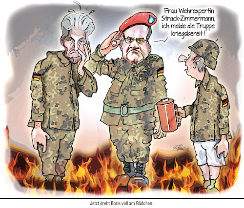 Cartoon: Kriegsbereit (medium) by Ritter-Cartoons tagged kriegsbereit