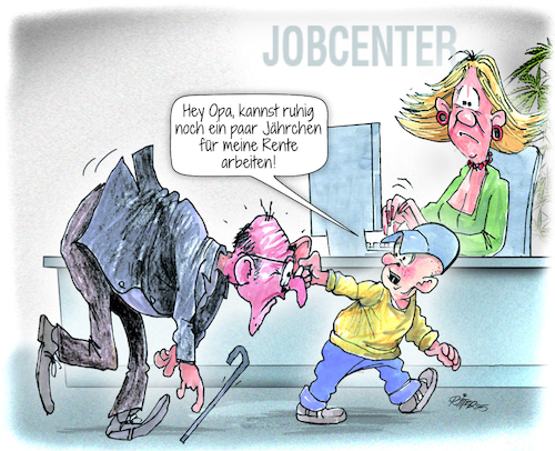 Mit Opa ins Jobcenter