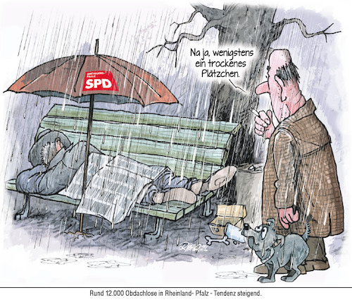 Cartoon: Obdachlose (medium) by Ritter-Cartoons tagged hilfe,vom,staat
