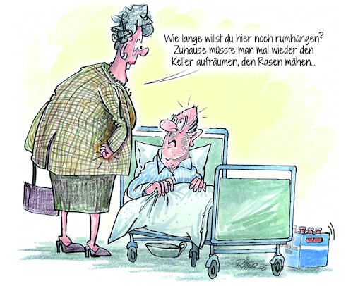 Cartoon: Simulant (medium) by Ritter-Cartoons tagged krankenbesuch,pressekarikaturen,und,cartoons,von,berthold,ritter,facebook,seite,ritterkarikaturen,krankenbesuch,pressekarikaturen,und,cartoons,von,berthold,ritter,facebook,seite,ritterkarikaturen