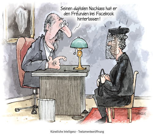 Cartoon: Testamentseröffnung (medium) by Ritter-Cartoons tagged für,facebookfreunde