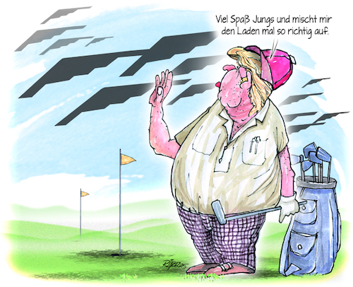 Cartoon: Überflug (medium) by Ritter-Cartoons tagged überflugparade,auf,dem,golfplatz,überflugparade,auf,dem,golfplatz