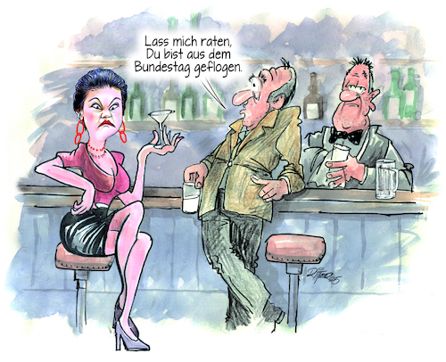 Cartoon: Wagenknecht (medium) by Ritter-Cartoons tagged sahra,wagenknecht,bsw,bundestag,sahra,wagenknecht,bsw,bundestag