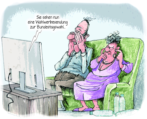 Cartoon: Wahlwerbesendungen (medium) by Ritter-Cartoons tagged wahlwerbesendungen,wahlwerbesendungen