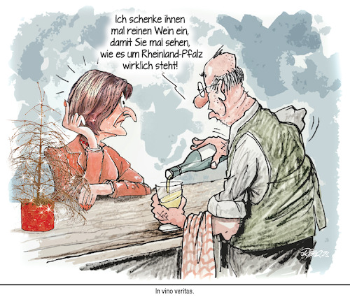Cartoon: Weinprobe (medium) by Ritter-Cartoons tagged pleitebundesland