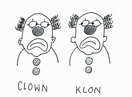 Cartoon: Clown und Klon (medium) by armella tagged clown,klon
