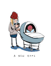 Cartoon: A new hope (small) by Floffiziell tagged hope,reading,books,social,media,children,baby