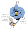 Cartoon: Aladin und das Tempolimit (small) by F L O tagged aladin,tempolimit,autobahn,zaubern,wunderlampe