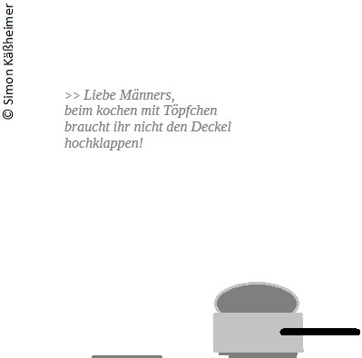 Cartoon: Den Topf hochklappen ... (medium) by Flymon tagged kochen,wc