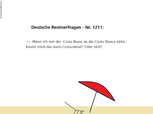 Cartoon: Rentnerfragen 2024 (medium) by Flymon tagged costa,brava