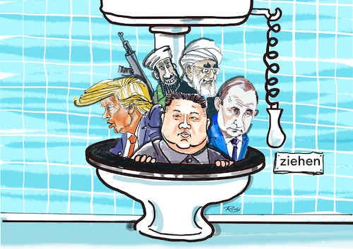 Cartoon: Ab ins Klo (medium) by Rudissketchbook tagged unerlaubte,zeichen