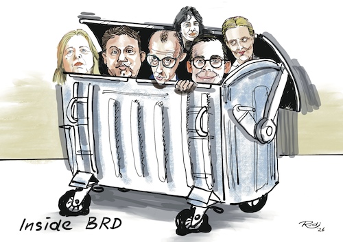 Cartoon: Inside BRD (medium) by Rudissketchbook tagged inside,cdu,spd,die,linke,afd,brd,realitätsverlust