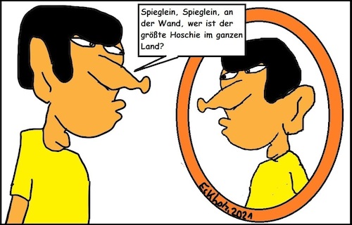 Cartoon: Spieglein - Spieglein... (medium) by Sven1978 tagged hoschie,spiegel,hässlichkeit,mann,spieglein
