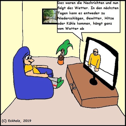 Cartoon: Wetterbericht... (medium) by Sven1978 tagged wetterbericht,tv,rundfunk,mann