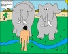 Cartoon: Kleiner Rüssel... (small) by Sven1978 tagged rüssel,elefanten,mann,missverständnis,tiere,afrika,nackt