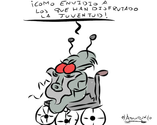 Cartoon: The mad wise fly (medium) by Arangux tagged cartoons